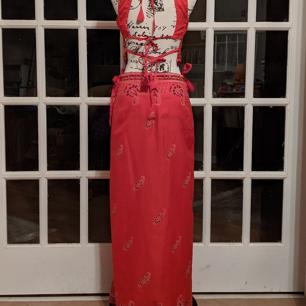 Just Cruising 2-piece rayon halter dress one size